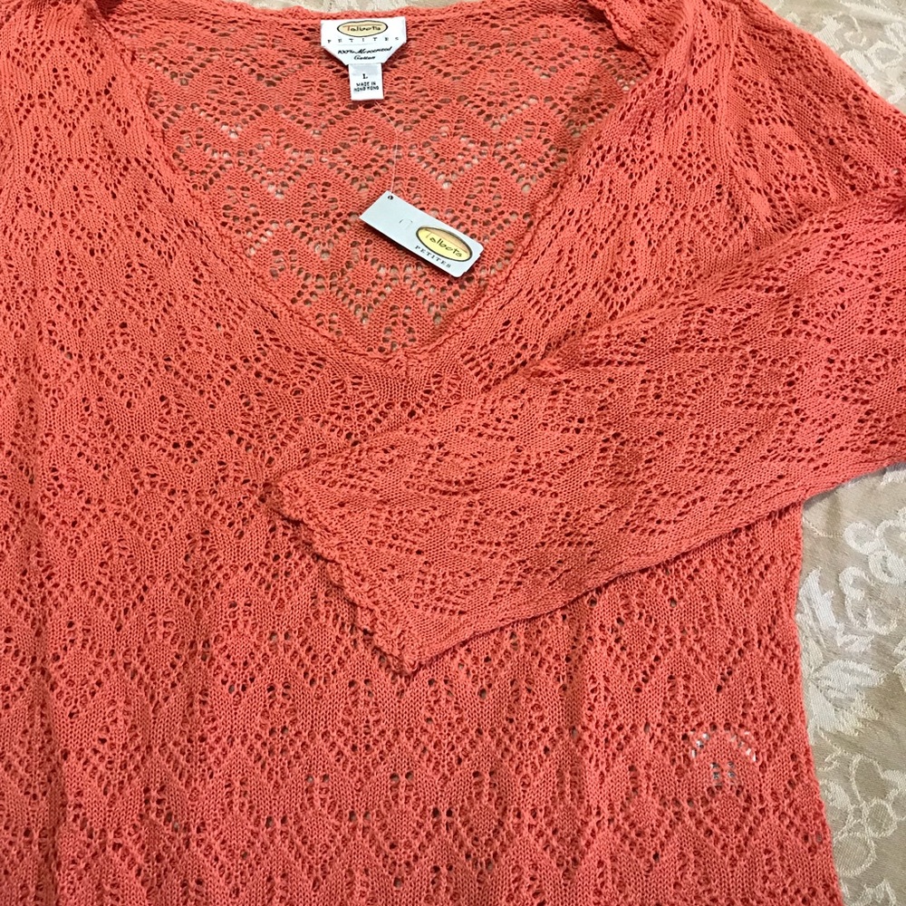Lacy Vneck Sweater Petite